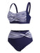1950s Stripe Twisted Patchwork Strap Swimsuit — vintage elegance for the modern woman