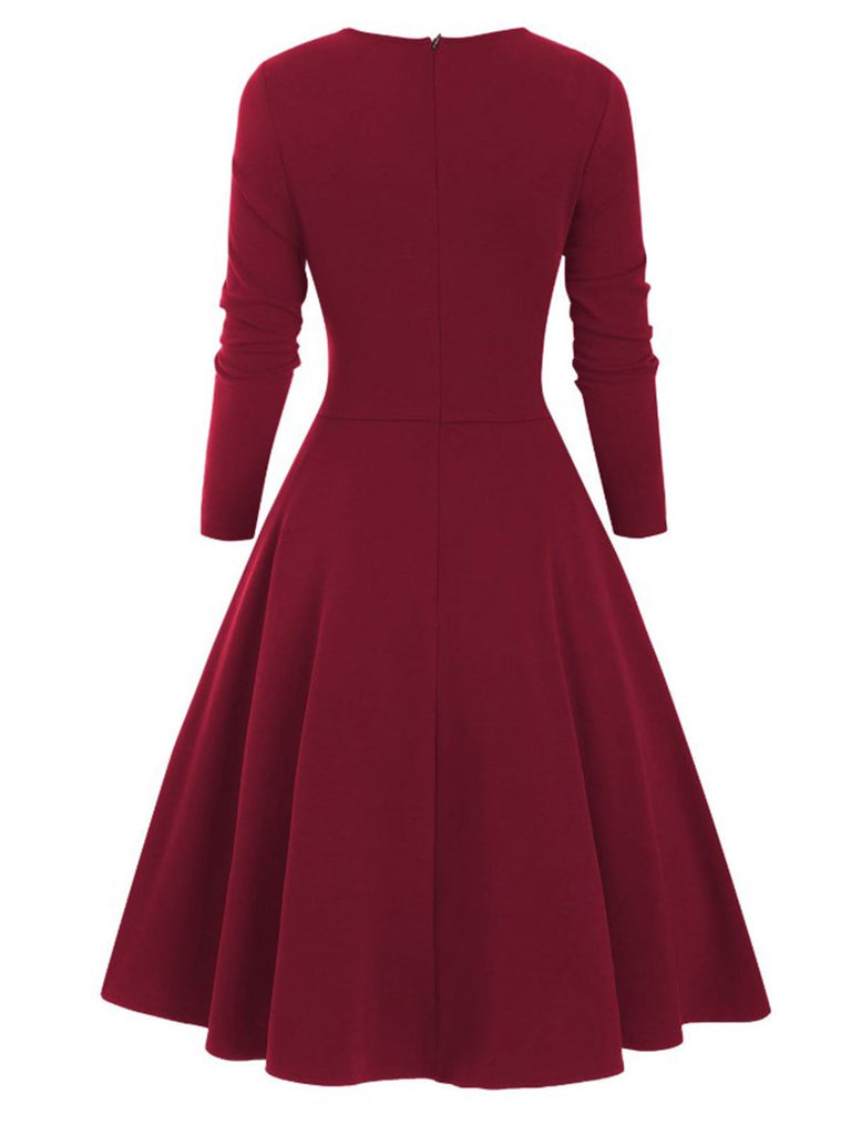 1950s Sweetheart Plaid Patchwork Dress, classic 1950s style elegant retro fashion - Image 13