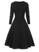 1950s Sweetheart Plaid Patchwork Dress, classic 1950s style elegant retro fashion - Image 3
