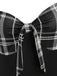 1950s Sweetheart Plaid Patchwork Dress, classic 1950s style elegant retro fashion - Image 4