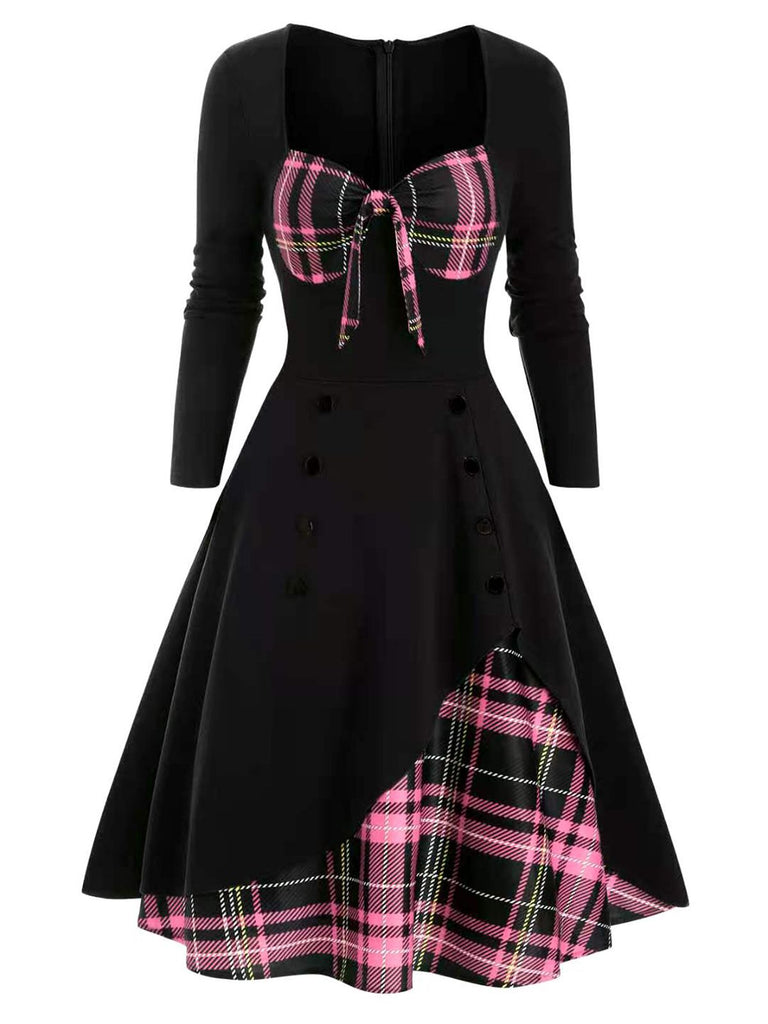 1950s Sweetheart Plaid Patchwork Dress: timeless style reimagined