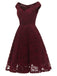 1950s V-Neck Floral Lace Dress: timeless style reimagined