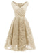 1950s V-Neck Floral Lace Dress: timeless style reimagined