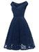 1950s V-Neck Floral Lace Dress: timeless style reimagined