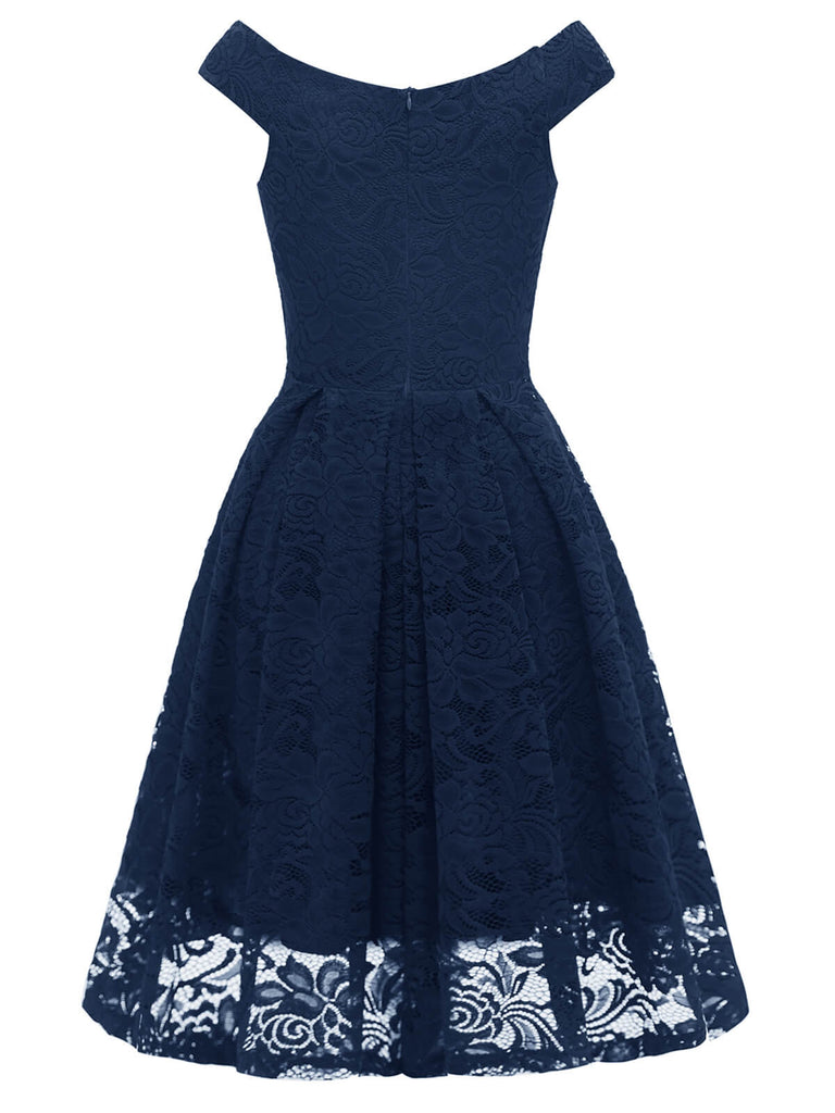 1950s V-Neck Floral Lace Dress — vintage elegance for the modern woman
