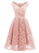 1950s V-Neck Floral Lace Dress: timeless style reimagined