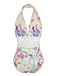 1960s Butterfly Halter One-Piece Bikini Set - vintage fashion, retro style