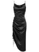1960s Drawstring Spaghetti Strap Pencil Dress: timeless style reimagined