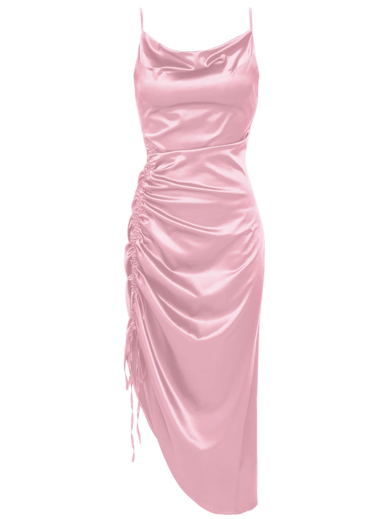 1960s Drawstring Spaghetti Strap Pencil Dress: timeless style reimagined