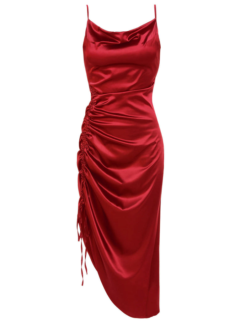1960s Drawstring Spaghetti Strap Pencil Dress: timeless style reimagined