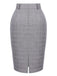 1960s Ivory Solid Blouse & Gray Retro Skirt: timeless style reimagined