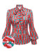 2PCS 1950s Candy Tie-Up Blouse & Black Suspender Pants: timeless style reimagined