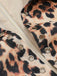 2PCS 1950s Leopard Lapel Romper & Khaki Skirt: timeless style reimagined