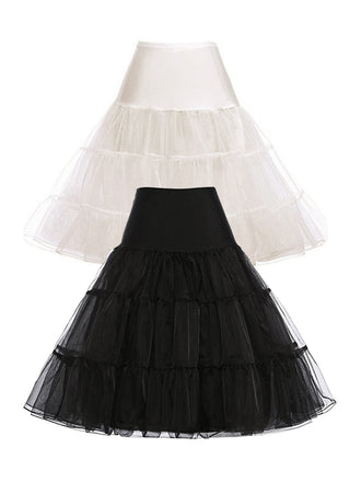2PCS 1950s Petticoat Tutu Crinoline Underskirt, classic 1950s style elegant retro fashion - Image 1