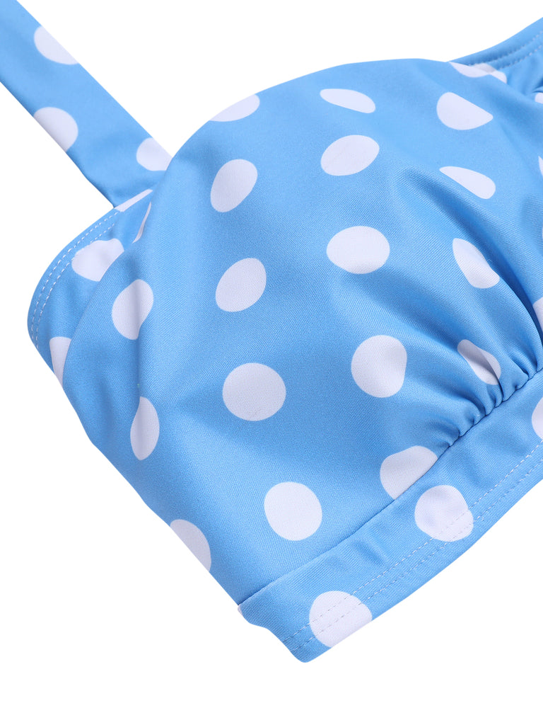 2PCS 1950s Polka Dots Bikini Set - vintage fashion, retro style
