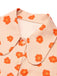 2PCS Orange 1960s Floral Shirt & Skirt — vintage elegance for the modern woman