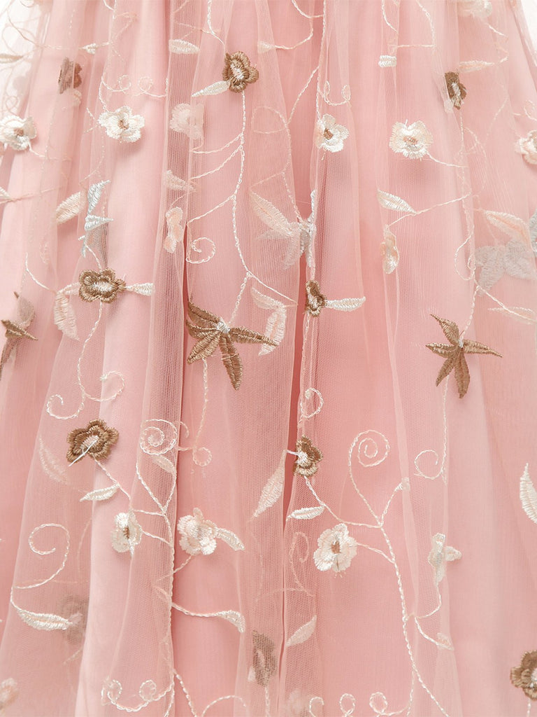 3/4 Sleeve 1950s Floral Embroidery Dress, classic 1950s style elegant retro fashion - Image 10