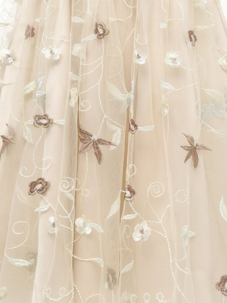 3/4 Sleeve 1950s Floral Embroidery Dress: timeless style reimagined