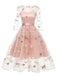 3/4 Sleeve 1950s Floral Embroidery Dress — vintage elegance for the modern woman
