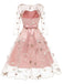 3/4 Sleeve 1950s Floral Embroidery Dress: timeless style reimagined