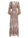 Apricot 1920s Sequined Maxi Cover-ups Dress — vintage elegance for the modern woman