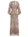 Apricot 1920s Sequined Maxi Cover-ups Dress — vintage elegance for the modern woman