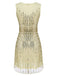 Beige 1920s Sequined Embellished Dress — vintage elegance for the modern woman