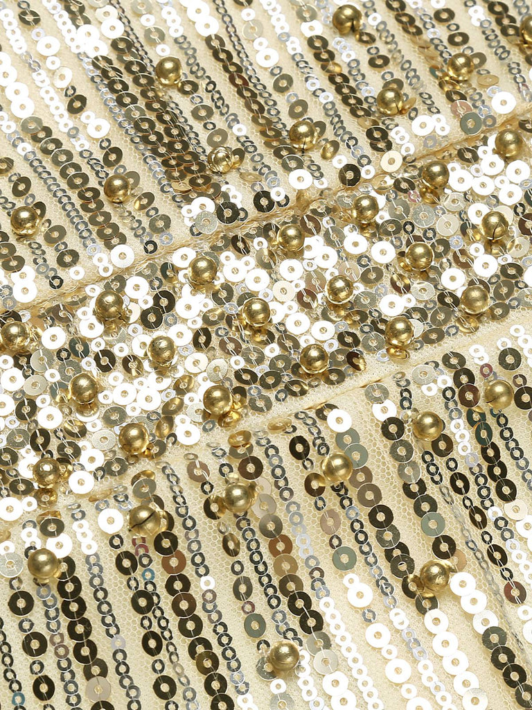Beige 1920s Sequined Embellished Dress — vintage elegance for the modern woman