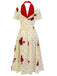 Beige 1930s Polka Dot Rose Patchwork Dress — vintage elegance for the modern woman