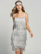 Belted Gray 1920s Fringe Gatsby Dress-US Warehouse - vintage dress, retro fashion, Gatsby party