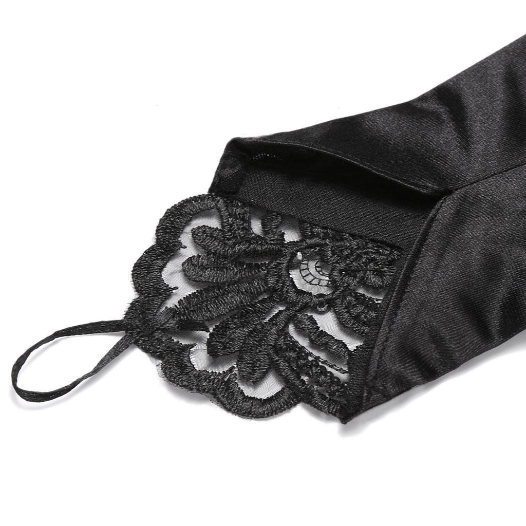 Black 1920s  Fingerless Lace Gloves: timeless style reimagined