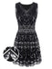 Black 1920s Geometric Sequined Dress: timeless style reimagined