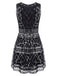 Black 1920s Geometric Sequined Dress — vintage elegance for the modern woman