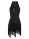 Black 1920s Sequined Glitter Dress — vintage elegance for the modern woman