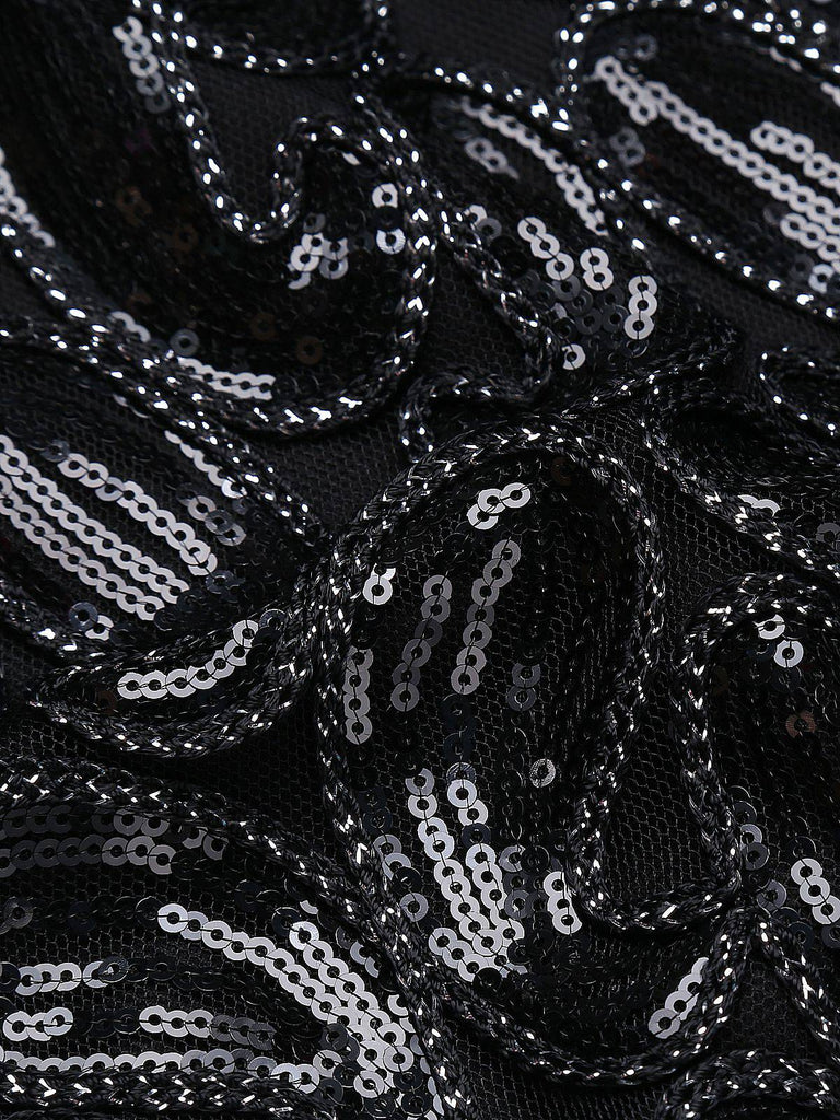 Black 1920s Sequined Glitter Dress: timeless style reimagined