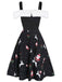 Black 1950s Cold Shoulder Swing Dress — vintage elegance for the modern woman