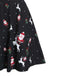 Black 1950s Cold Shoulder Swing Dress: timeless style reimagined