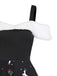 Black 1950s Cold Shoulder Swing Dress — vintage elegance for the modern woman