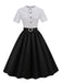 Black 1950s Dots Patchwork Dress: timeless style reimagined