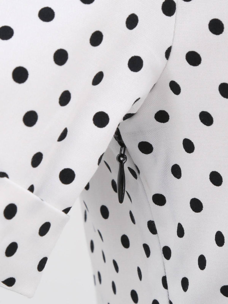 Black 1950s Dots Patchwork Dress: timeless style reimagined