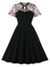 Black 1950s Halloween Lace Swing Dress: timeless style reimagined