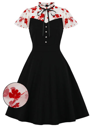 Black 1950s Handkerchief Sleeves Dress: timeless style reimagined
