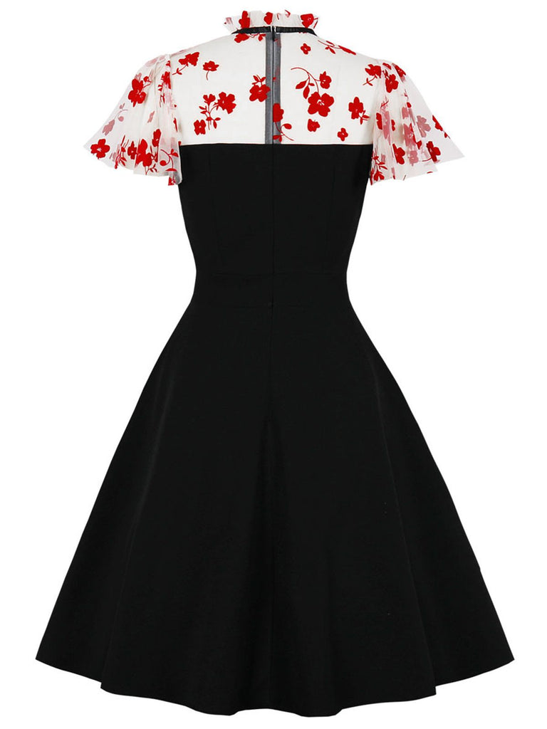 Black 1950s Handkerchief Sleeves Dress — vintage elegance for the modern woman