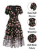 Black 1950s Lace Flowers Swing Dress — vintage elegance for the modern woman