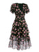 Black 1950s Lace Flowers Swing Dress: timeless style reimagined