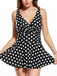 Black 1950s Strap Polka Dot Skirted Swimsuit: timeless style reimagined