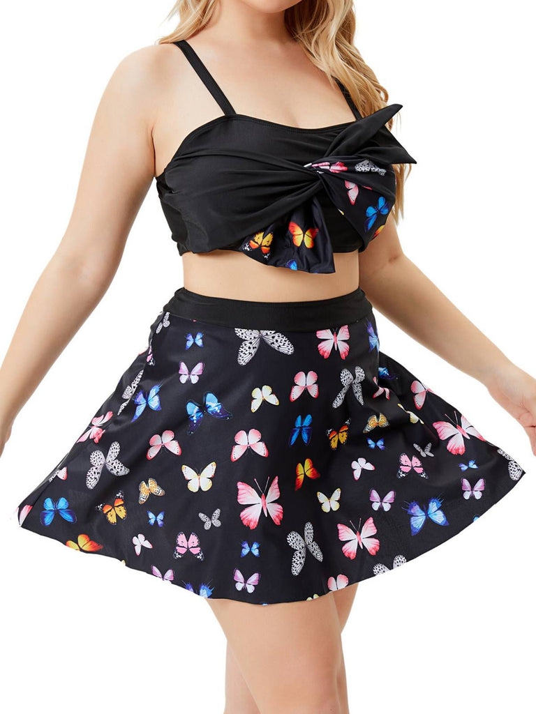 Black 1950s Vintage Butterfly Strap Swimsuit: timeless style reimagined