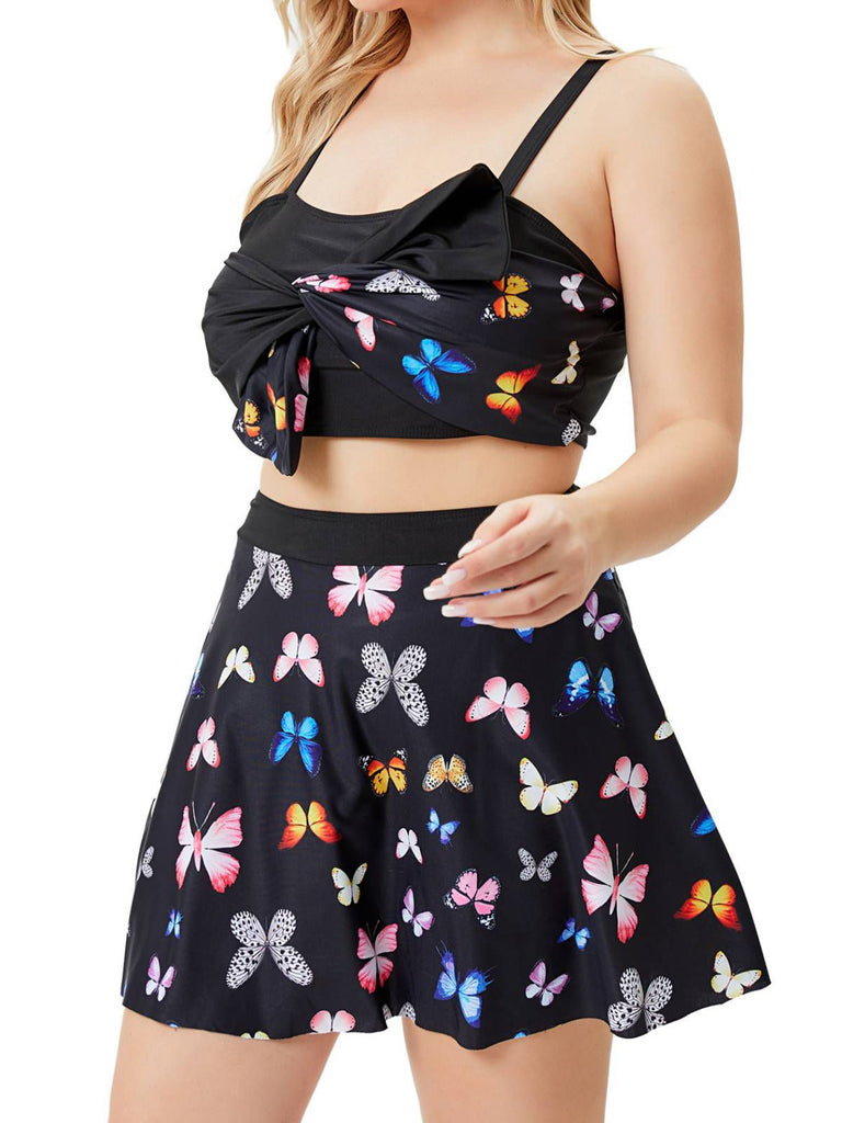 Black 1950s Vintage Butterfly Strap Swimsuit — vintage elegance for the modern woman