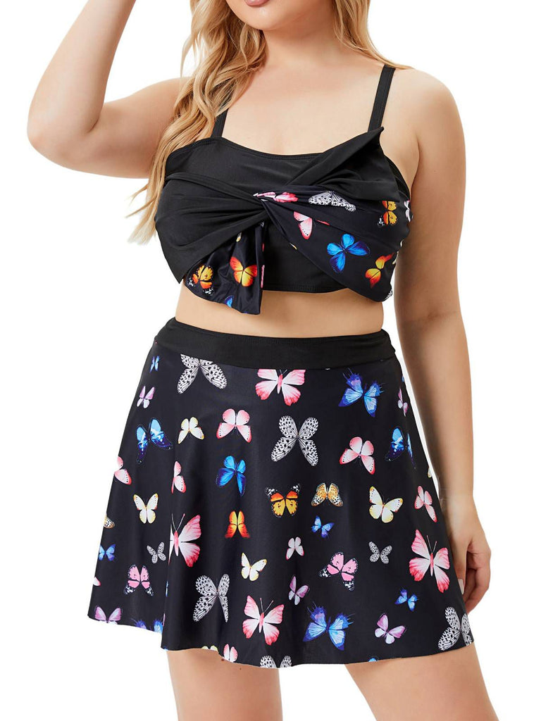 Black 1950s Vintage Butterfly Strap Swimsuit: timeless style reimagined