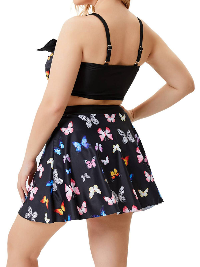 Black 1950s Vintage Butterfly Strap Swimsuit: timeless style reimagined